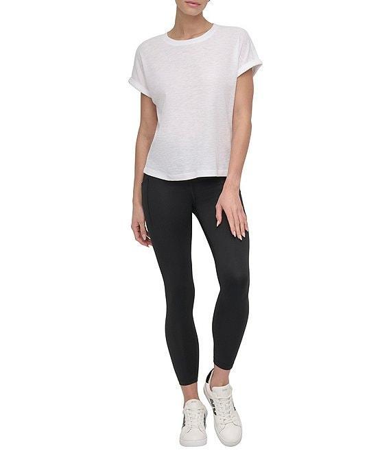 DKNY Sport by Donna Karan Mini Waffle Crew Neck Short Sleeve T-Shirt Product Image