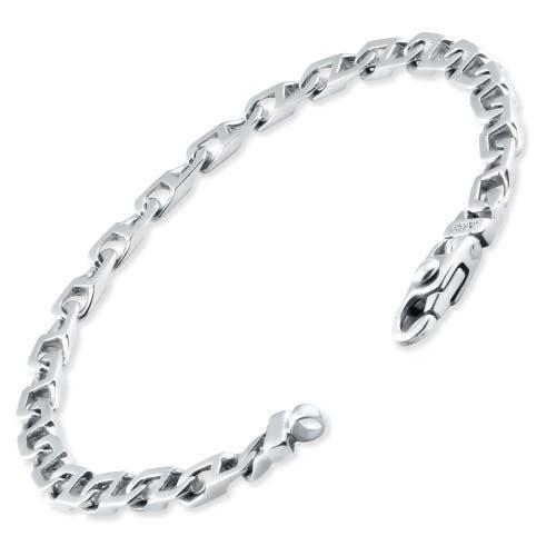 Bliss Diamond Men's Marine Link 14k Gold (16gram) or Platinum (26gram) 6mm Bracelet 8.5" at Nordstrom, Size Small Product Image