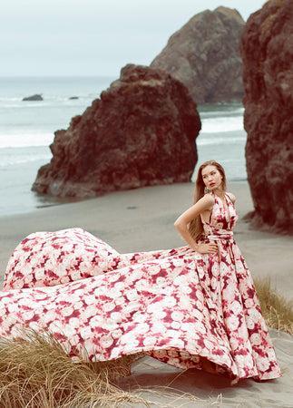 June Impact Dress in Warm Watercolor Female Product Image
