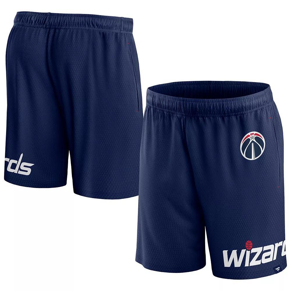 Men's Fanatics Branded Navy Washington Wizards Free Throw Mesh Shorts, Size: Medium, Wiz Blue Product Image