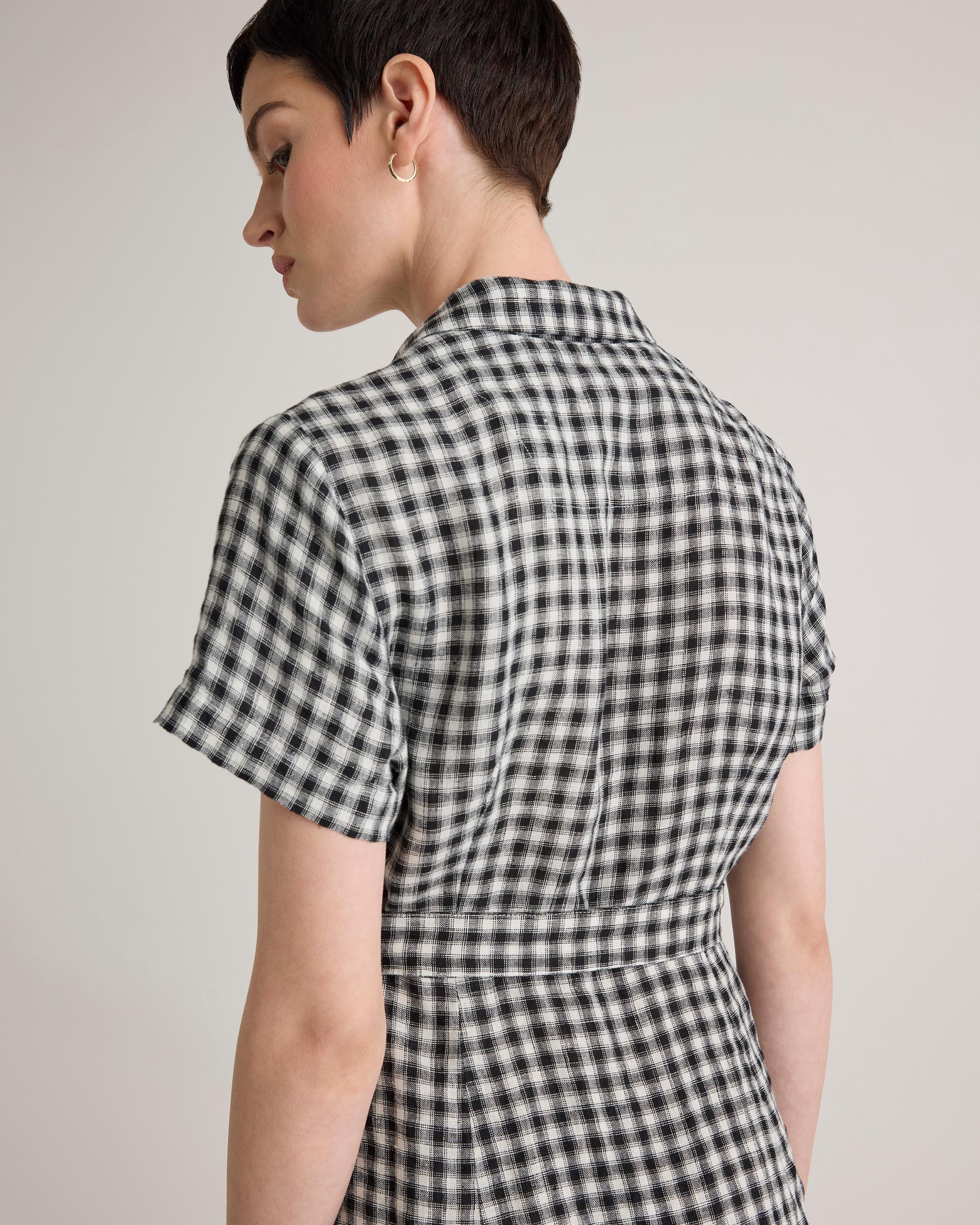 Quince | Women's 100% European Linen Button Front Dress Size XS Product Image