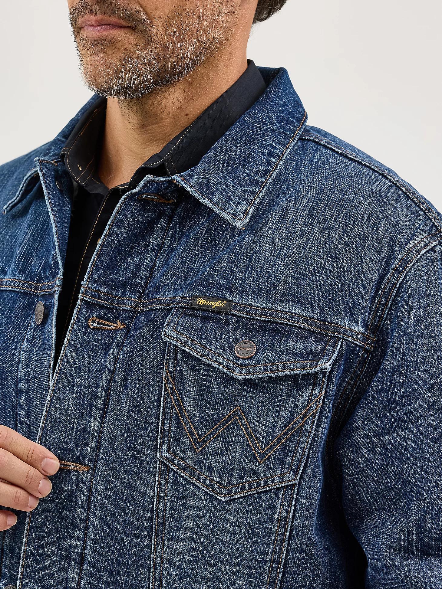 Men's Wrangler Retro® Sherpa Lined Western Denim Jacket | Men's JACKETS & OUTERWEAR | Wrangler® Product Image
