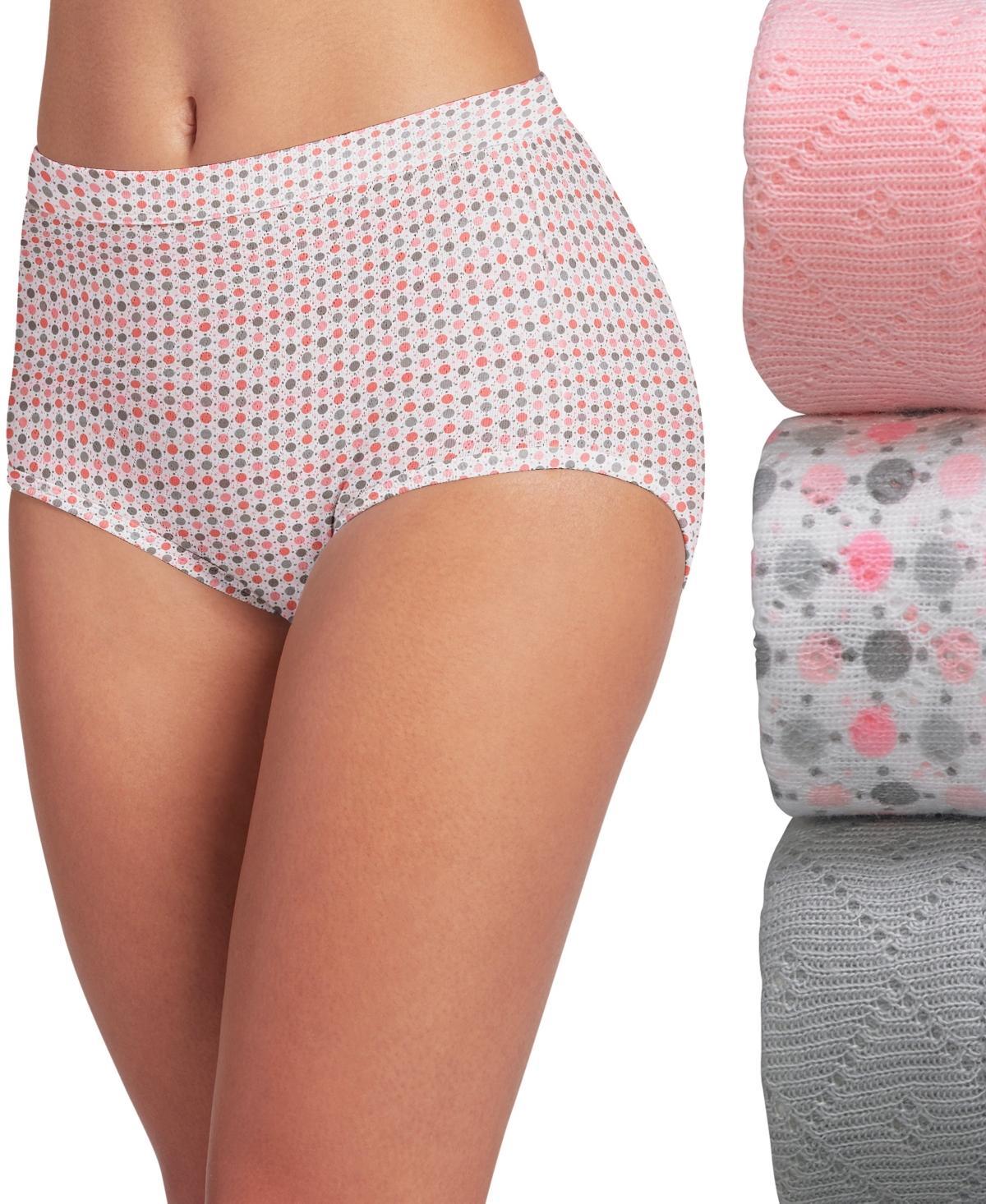 Womens Jockey Elance Breathe 3-pack Pointelle Briefs Panty Set 1542 Purple Veil Asst Product Image