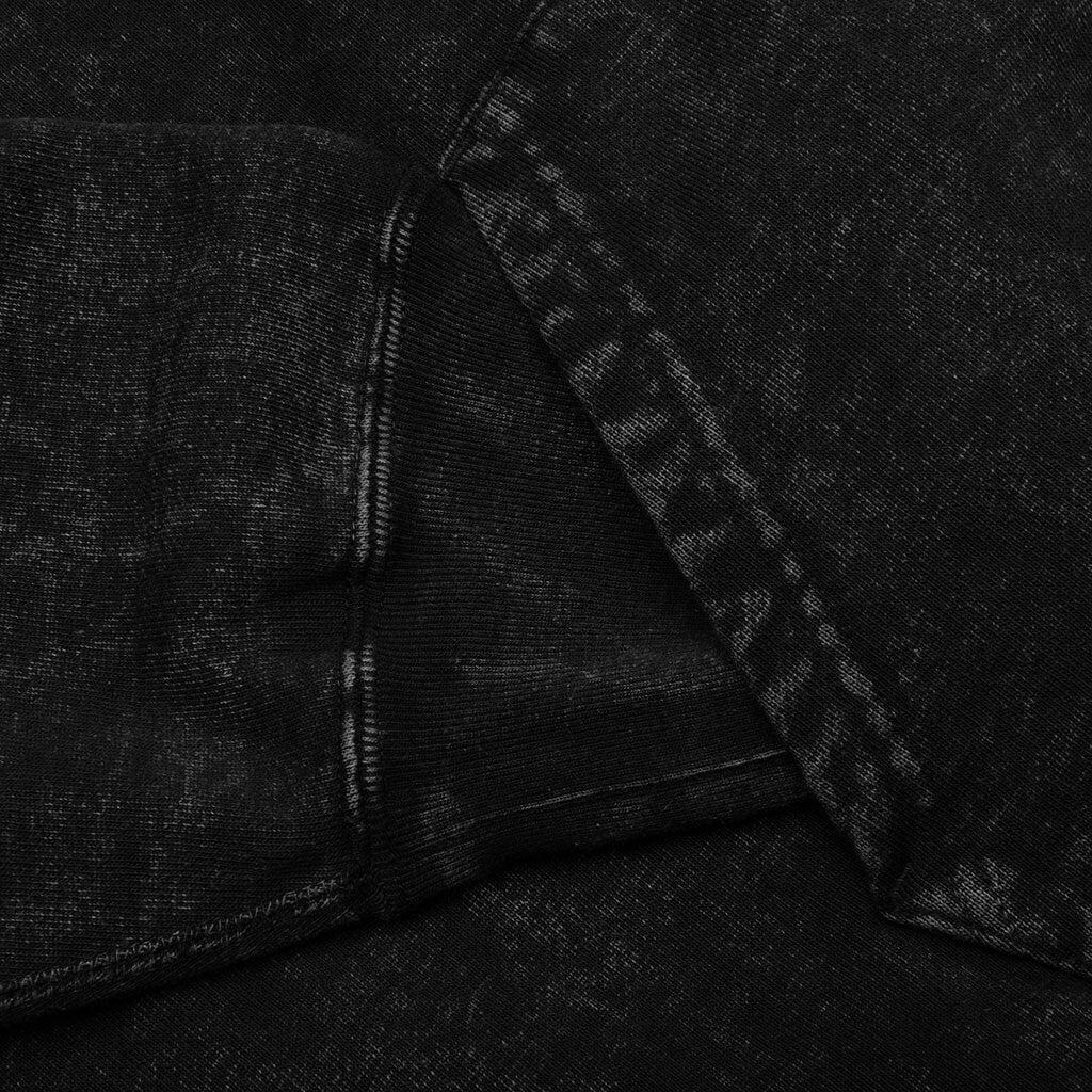 Over Dye Pullover Relaxed Fit Hoodie - Black Male Product Image