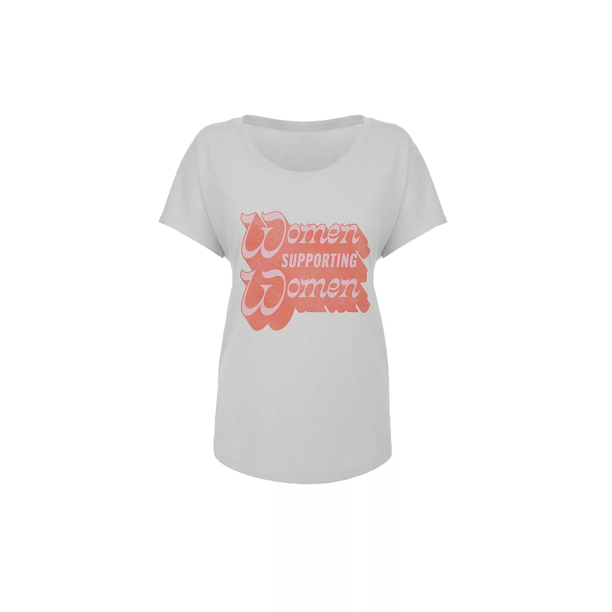Junior's Grayson Threads Women Supporting Graphic Tee, Women's, Size: Small, Grey White Product Image