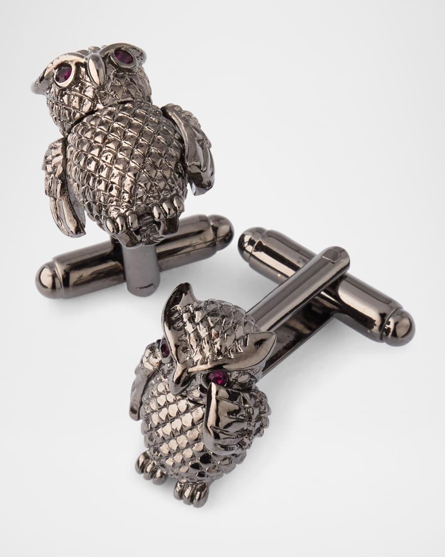 Mens Owl Moving Wings Cufflinks Product Image