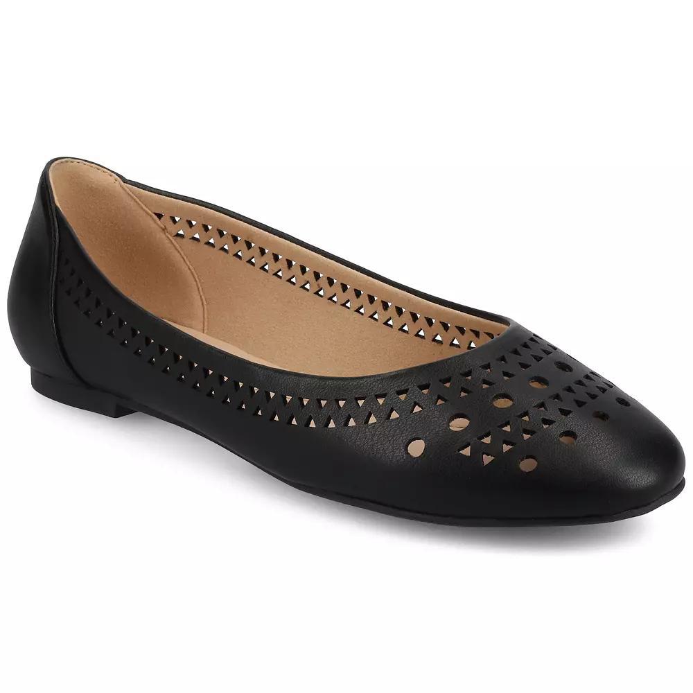 Journee Kamrah Womens Cut Out Round Toe Dress Flats Product Image