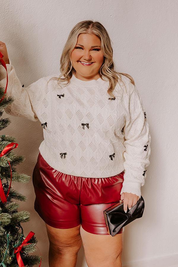Sweet As Can Be Cable Knit Sweater Curves Product Image
