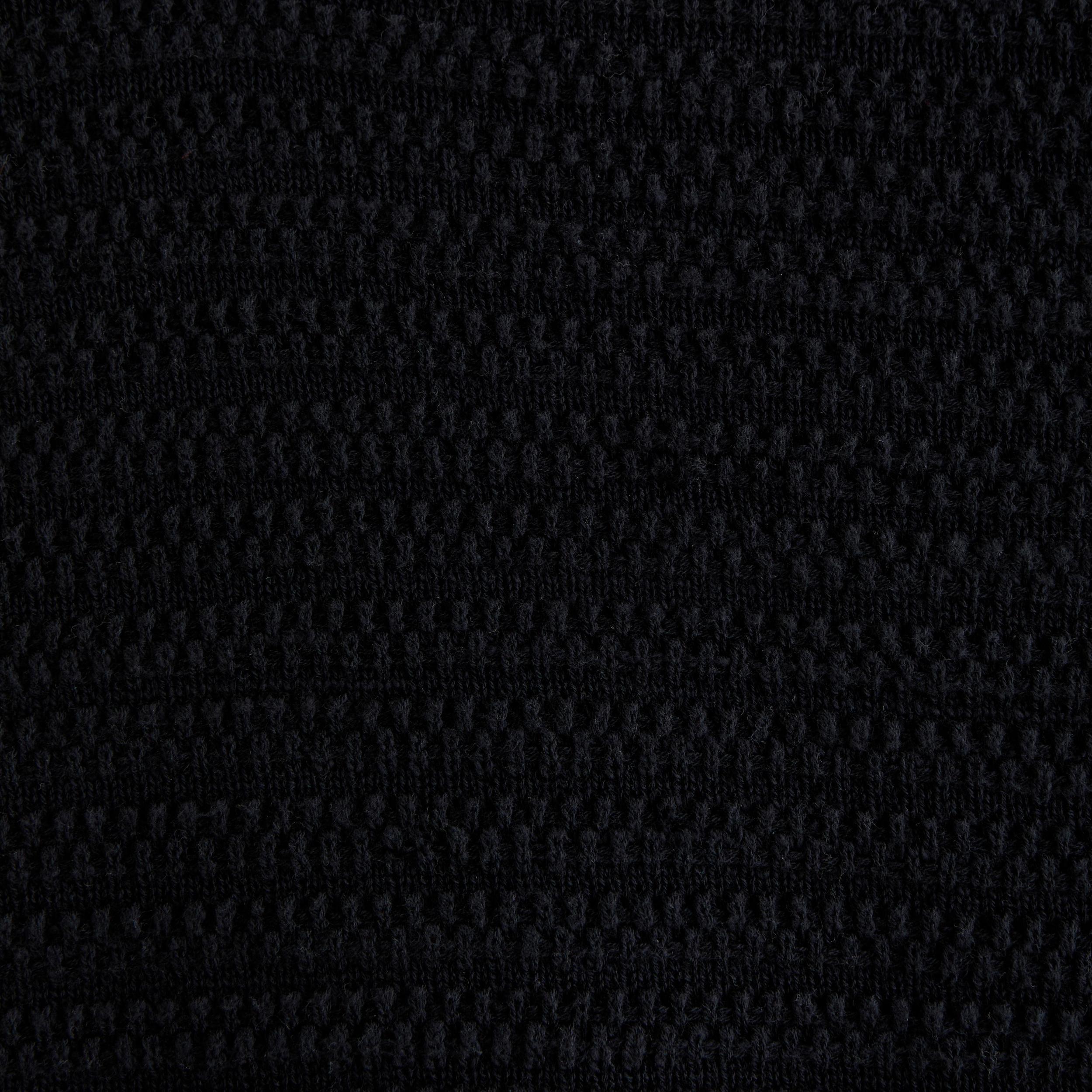 Textural Striped Johnny Collar Sweater Polo Product Image