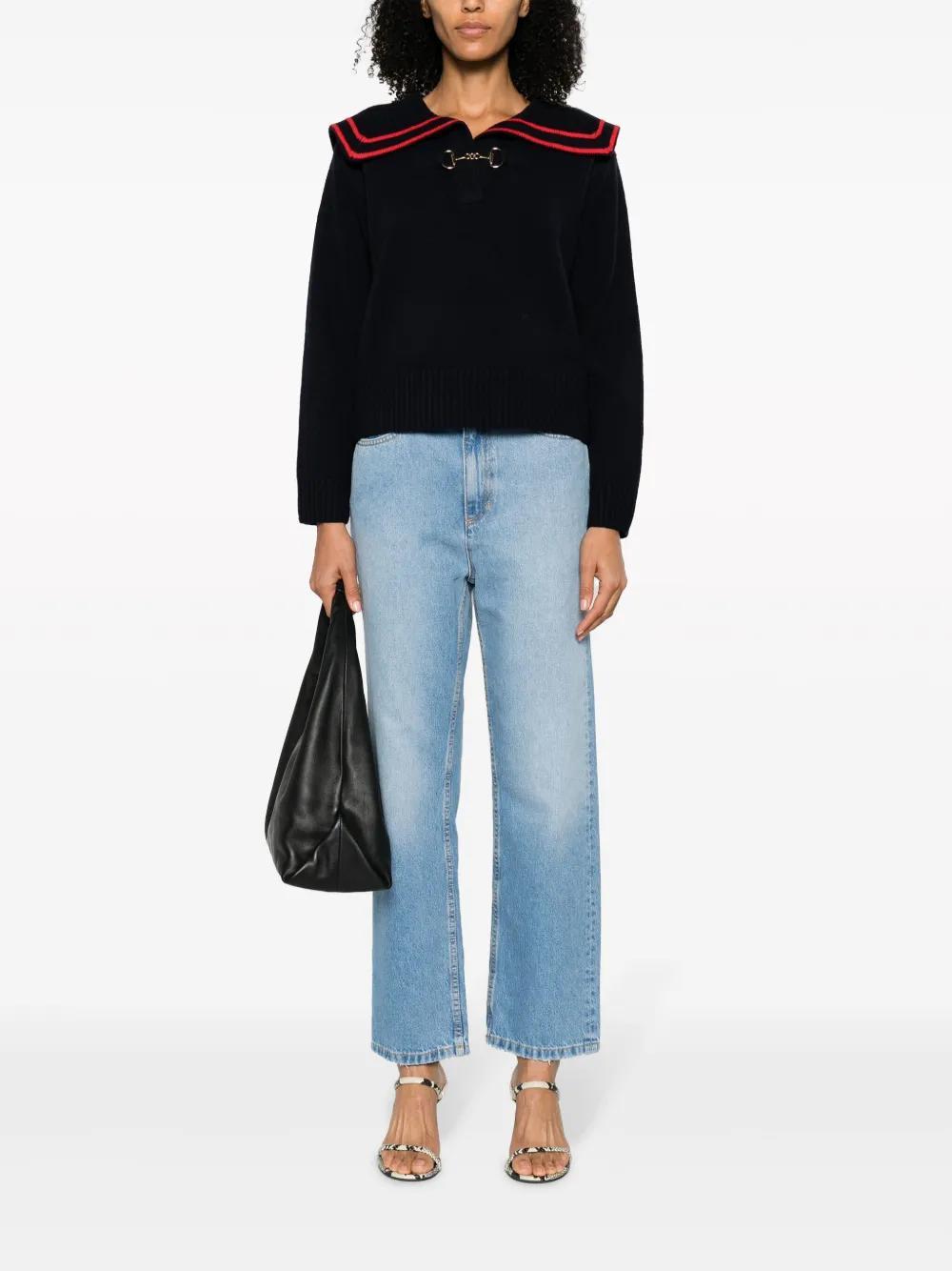 logo-embroidered straight-leg jeans Product Image