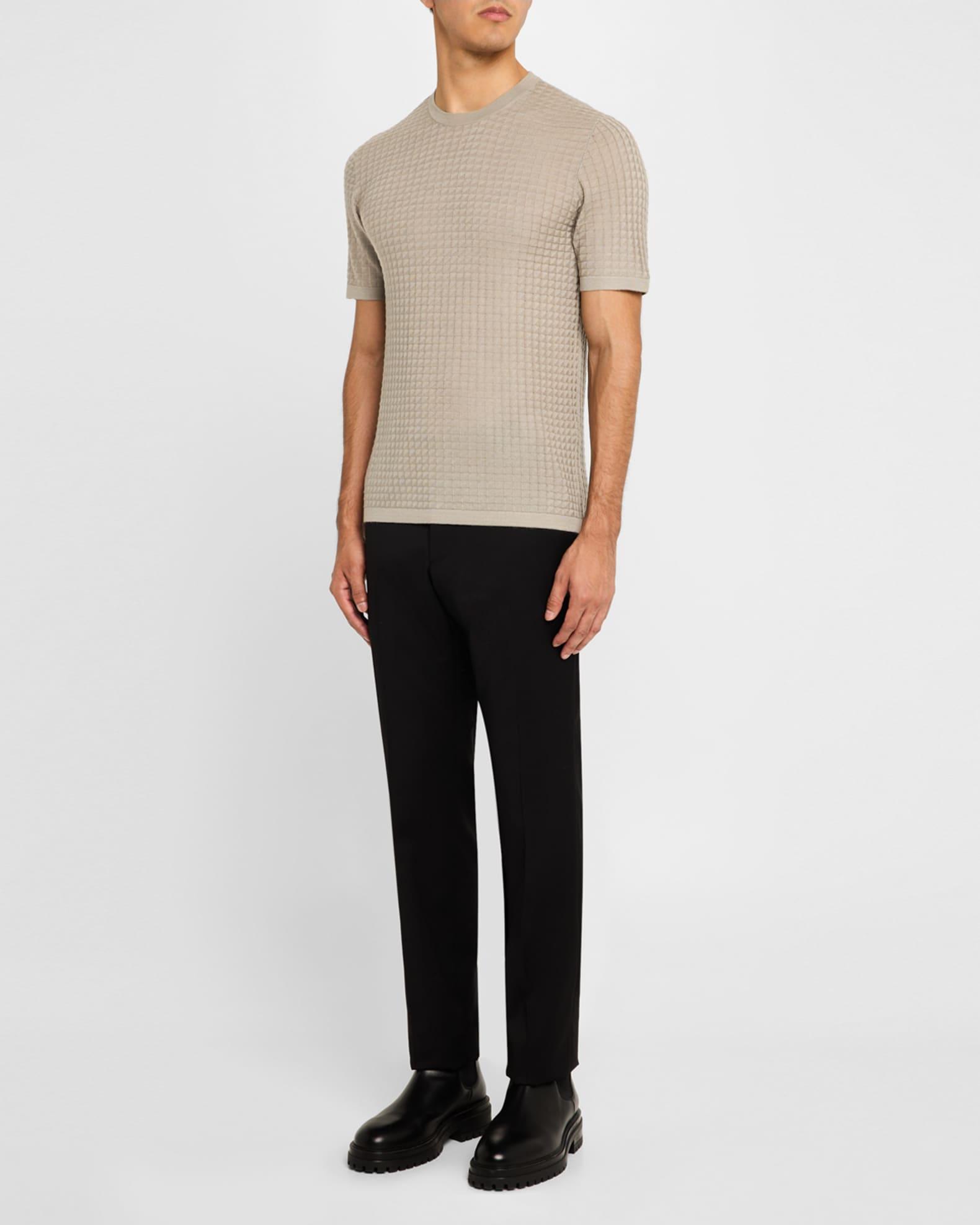 Men's Box-Pattern Crewneck T-Shirt Product Image
