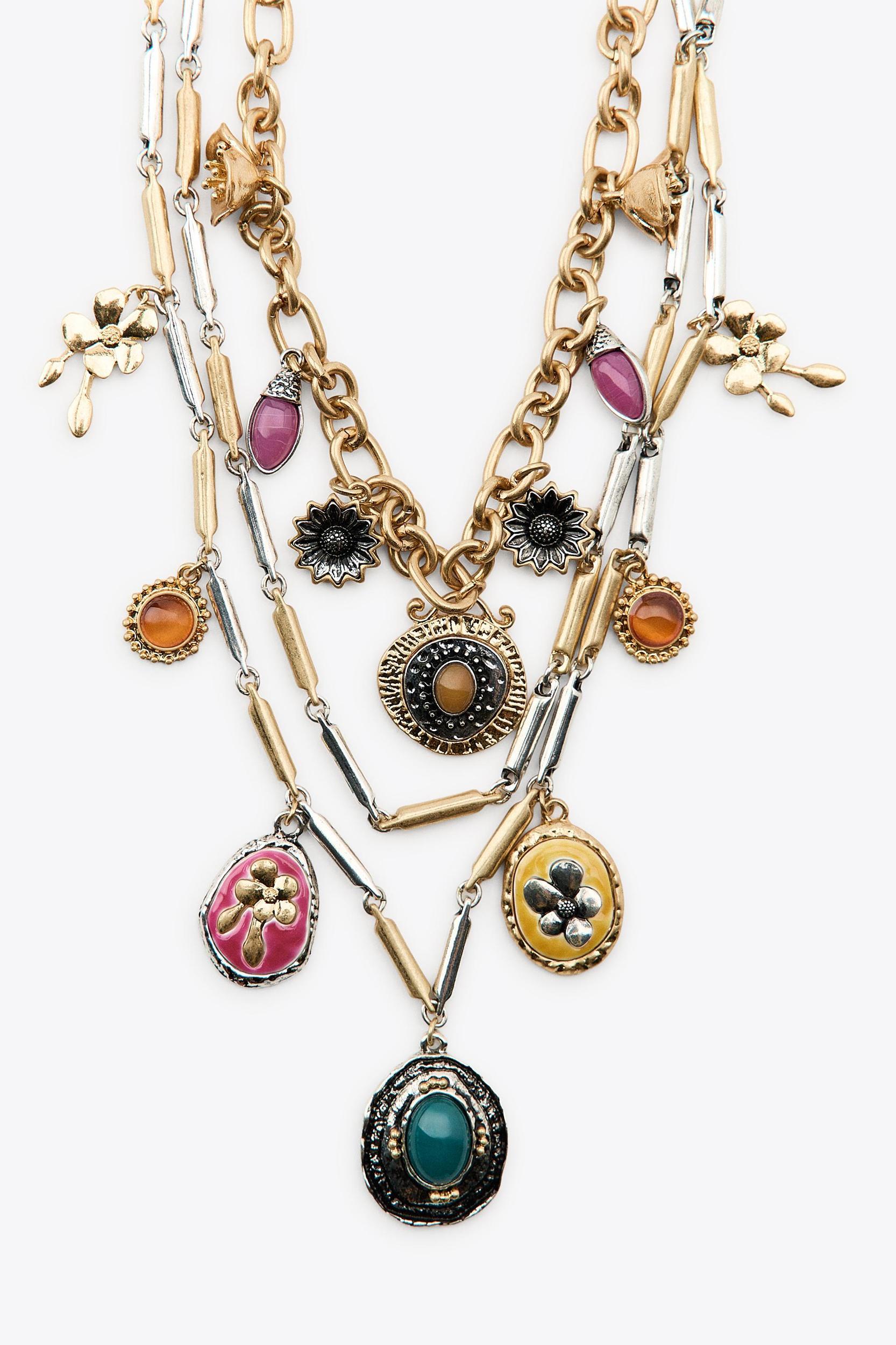 3-PACK OF COMBINED CHARM NECKLACES Product Image
