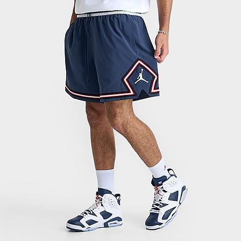 Jordan Mens Jordan M J Dri-Fit Woven Diamond Short 84 Olympics - Mens White/Navy Product Image