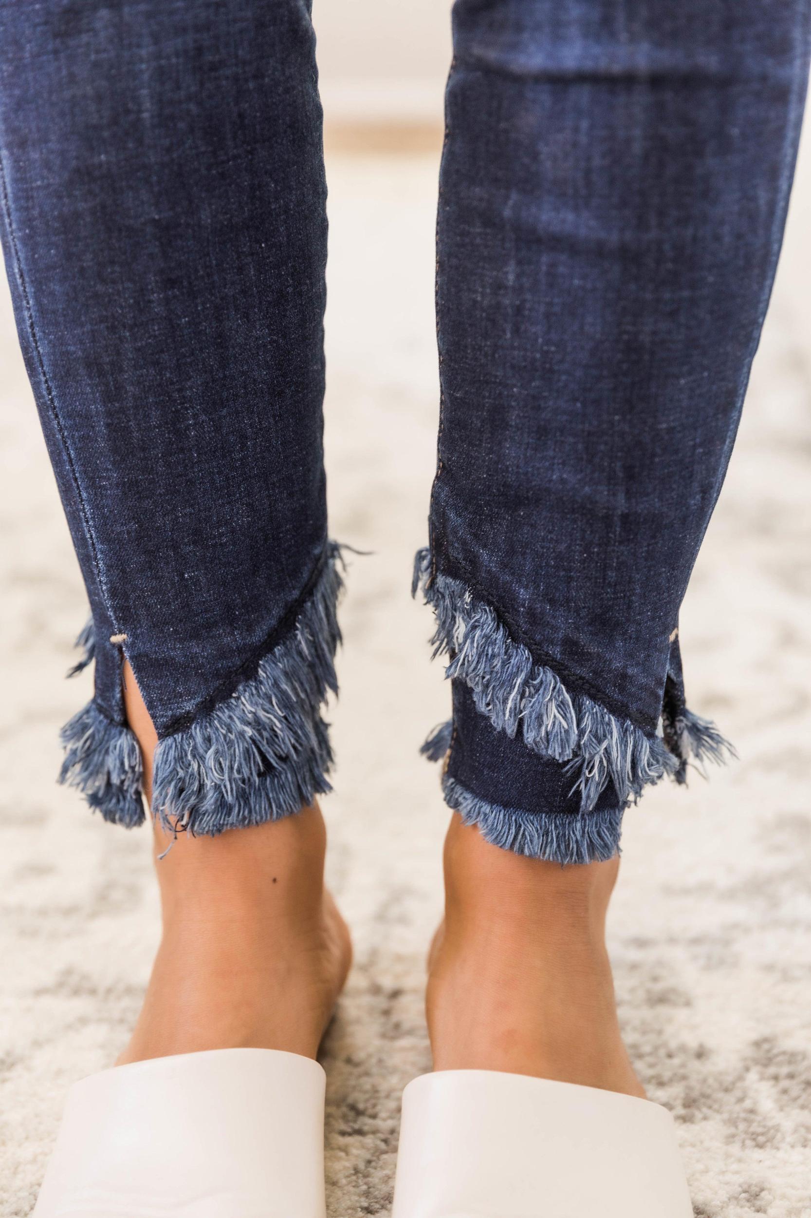 Jamie Dark Wash Skinny Jeans FINAL SALE Product Image