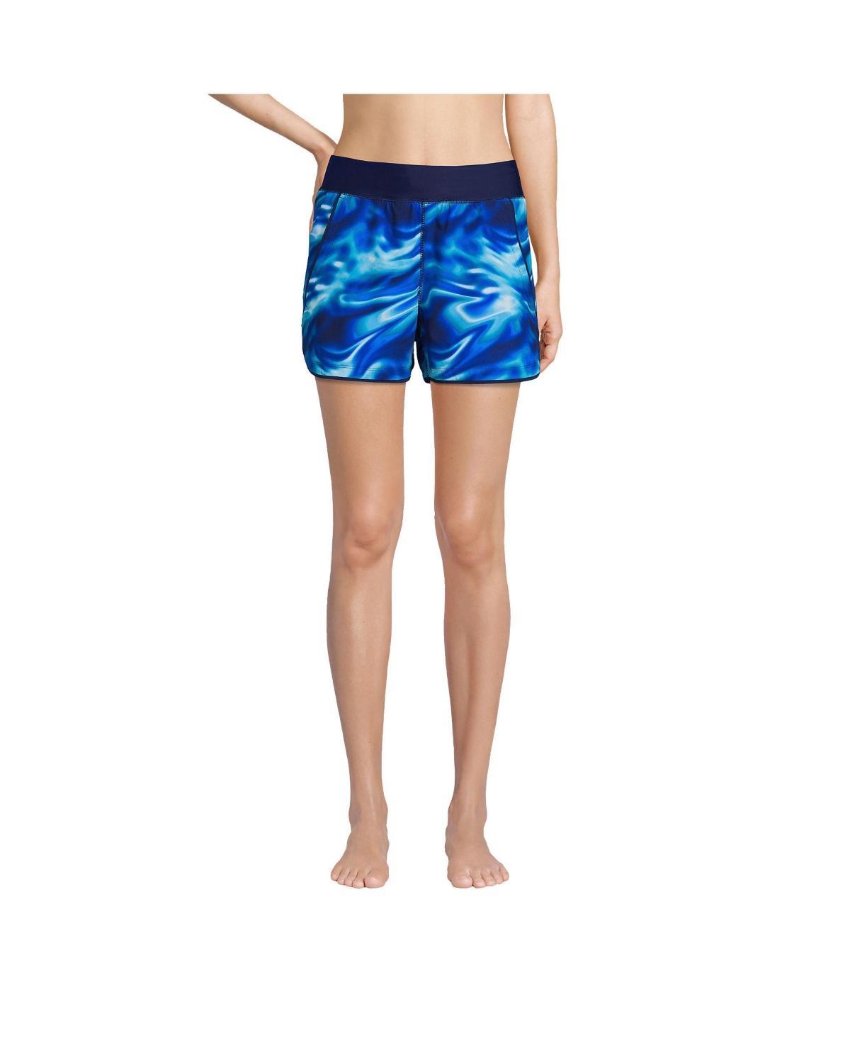 Women's Lands' End 3" Quick Dry Swim Shorts With Panty, Size: 14, Deep  Blue Product Image