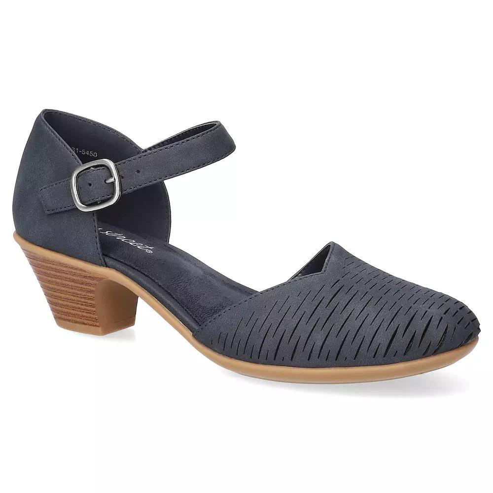 Easy Street Justina Women's Block Heel Sandals, Size: 8, Blue Product Image
