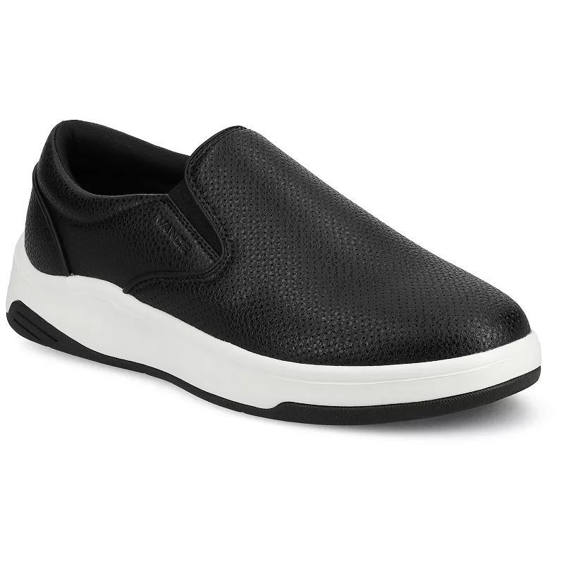 VANCE Townes Men's Comfort Perforated Flexible Slip-on Sneakers, Size: 10.5, Black Product Image