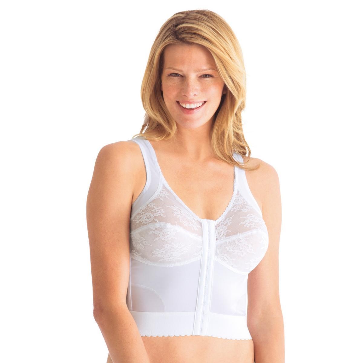 Comfort Choice Womens Front-Close Longline Wireless Posture Bra Product Image