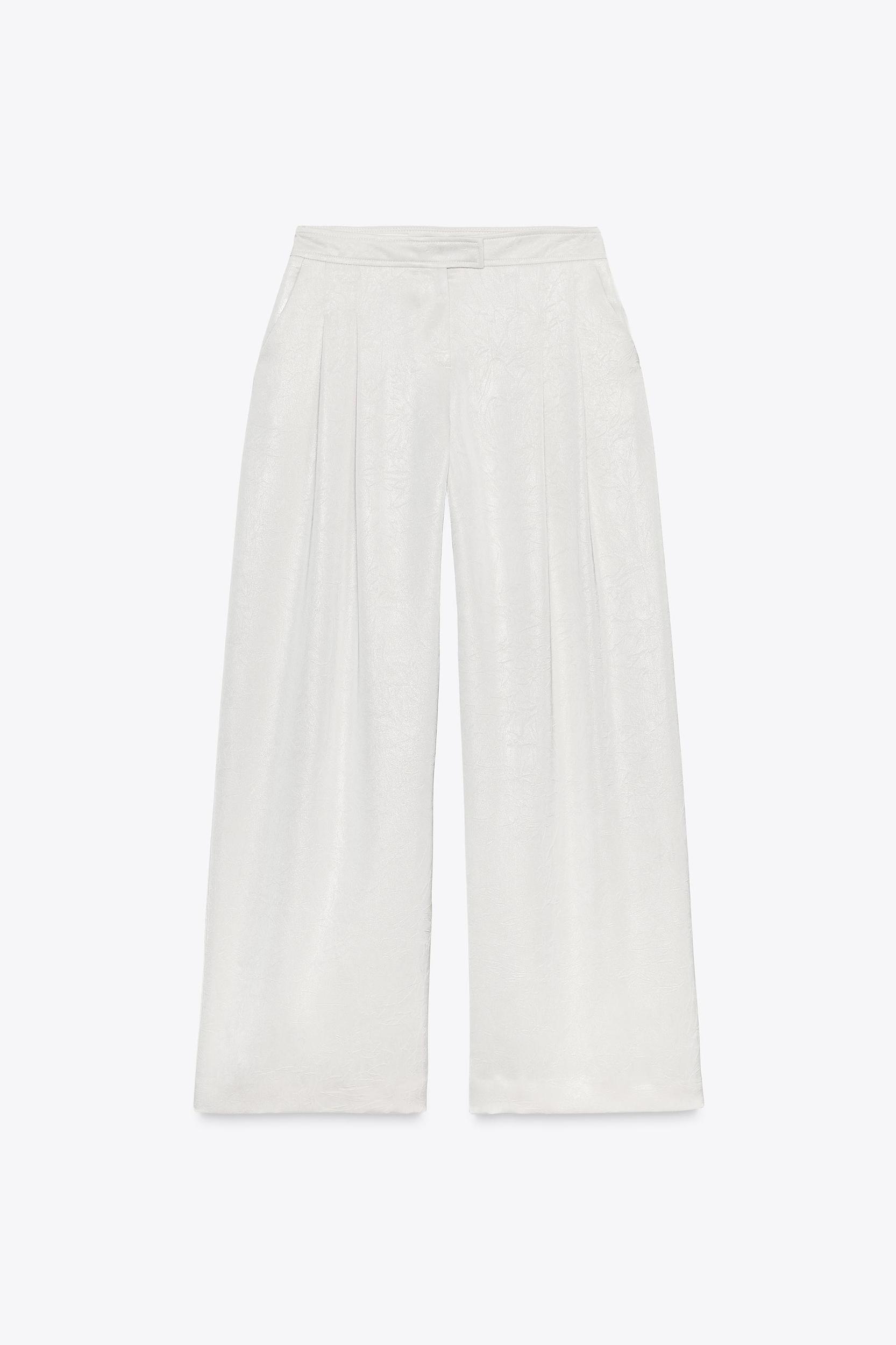 SATIN WIDE LEG PANTS Product Image