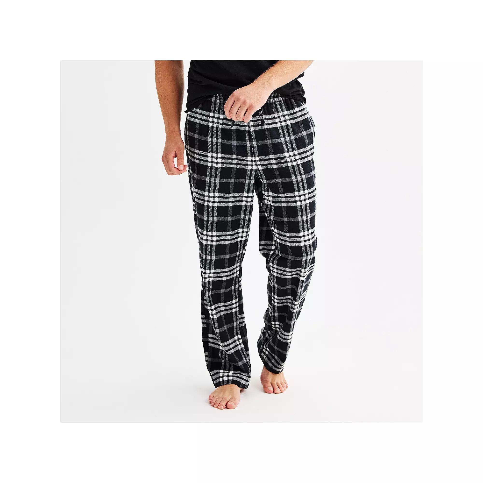 Mens Sonoma Goods For Life Flannel Drawstring Pajama Pants Product Image
