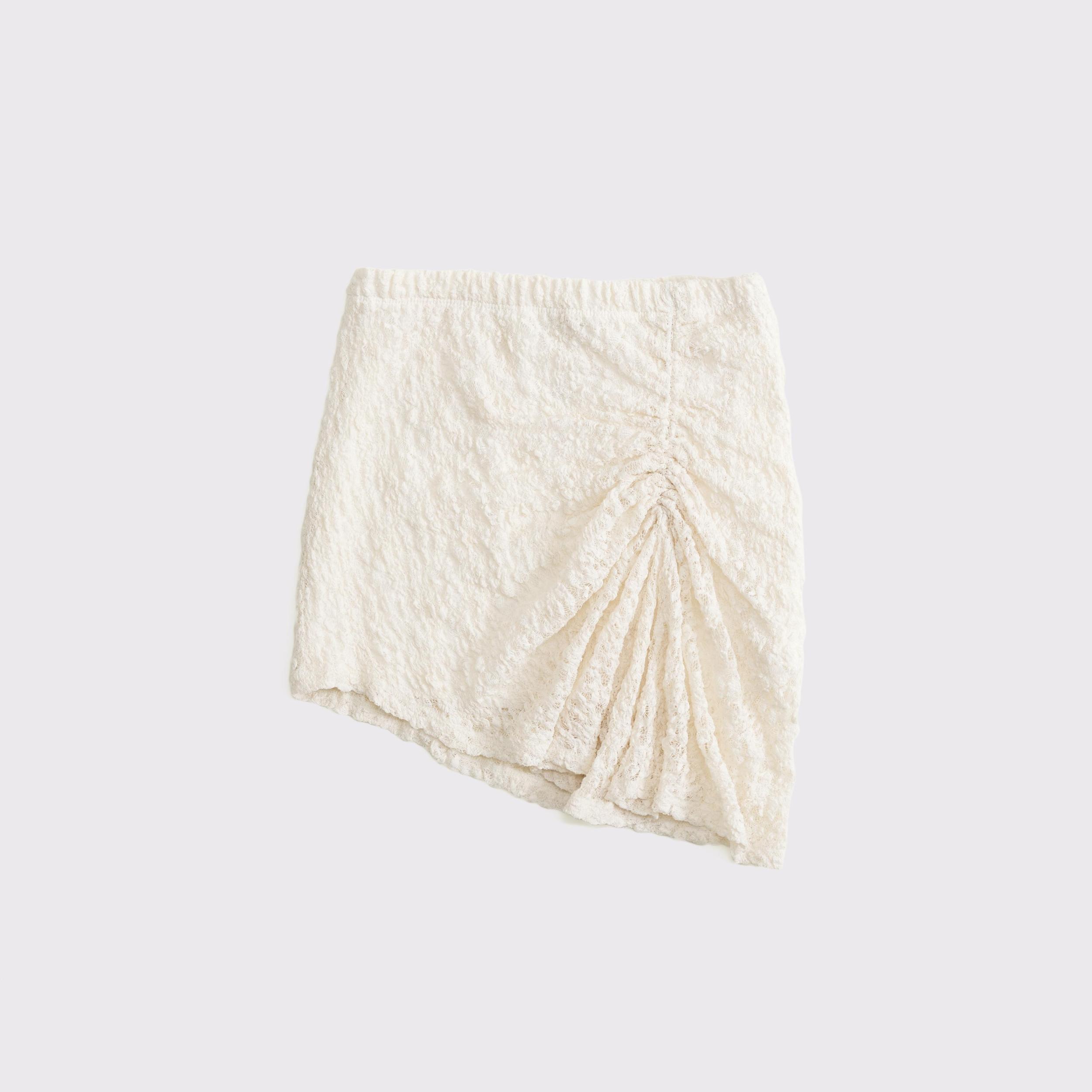 Mid Rise Asymmetrical Hem Midi Skort Product Image