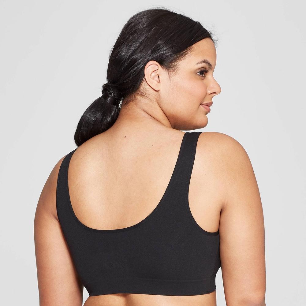 Women's Nursing 2pk Pullover Seamless Sleep Bra - Auden™ Black/Soft Petal Pink M: Maternity Wireless Knit Product Image