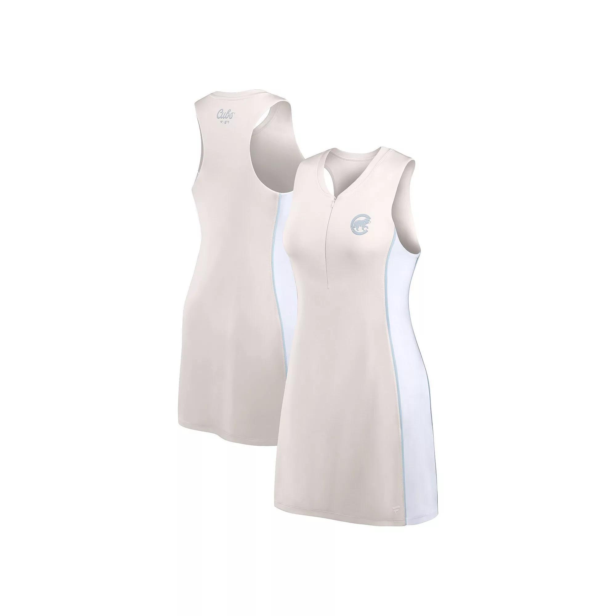 Women's Fanatics White Texas Longhorns Studio Boost Athletic Half-Zip Dress, Size: Large Product Image