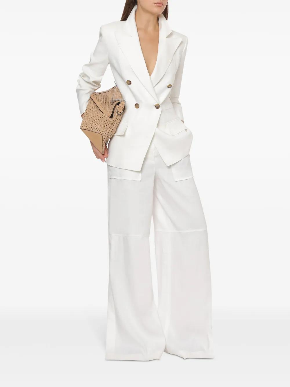 ALBERTA FERRETTI Double-breasted Blazer In White Product Image