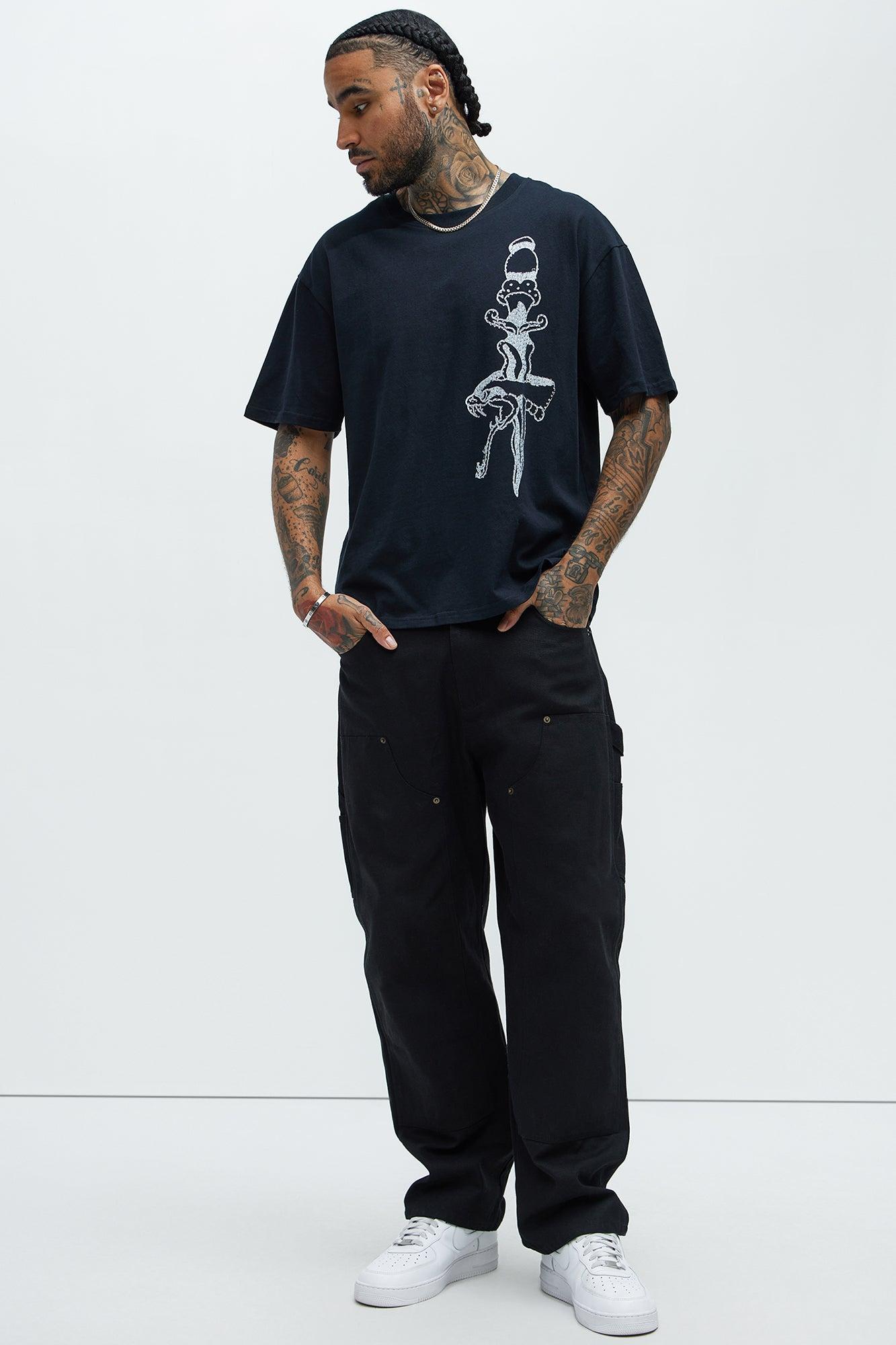 Ed Hardy Japan Wolf Short Sleeve Tee - Black Product Image