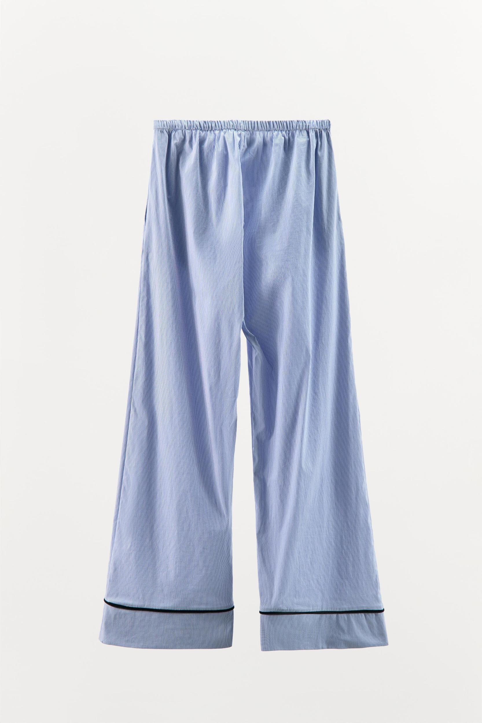 STRIPED VELVET PAJAMA SHIRT Product Image