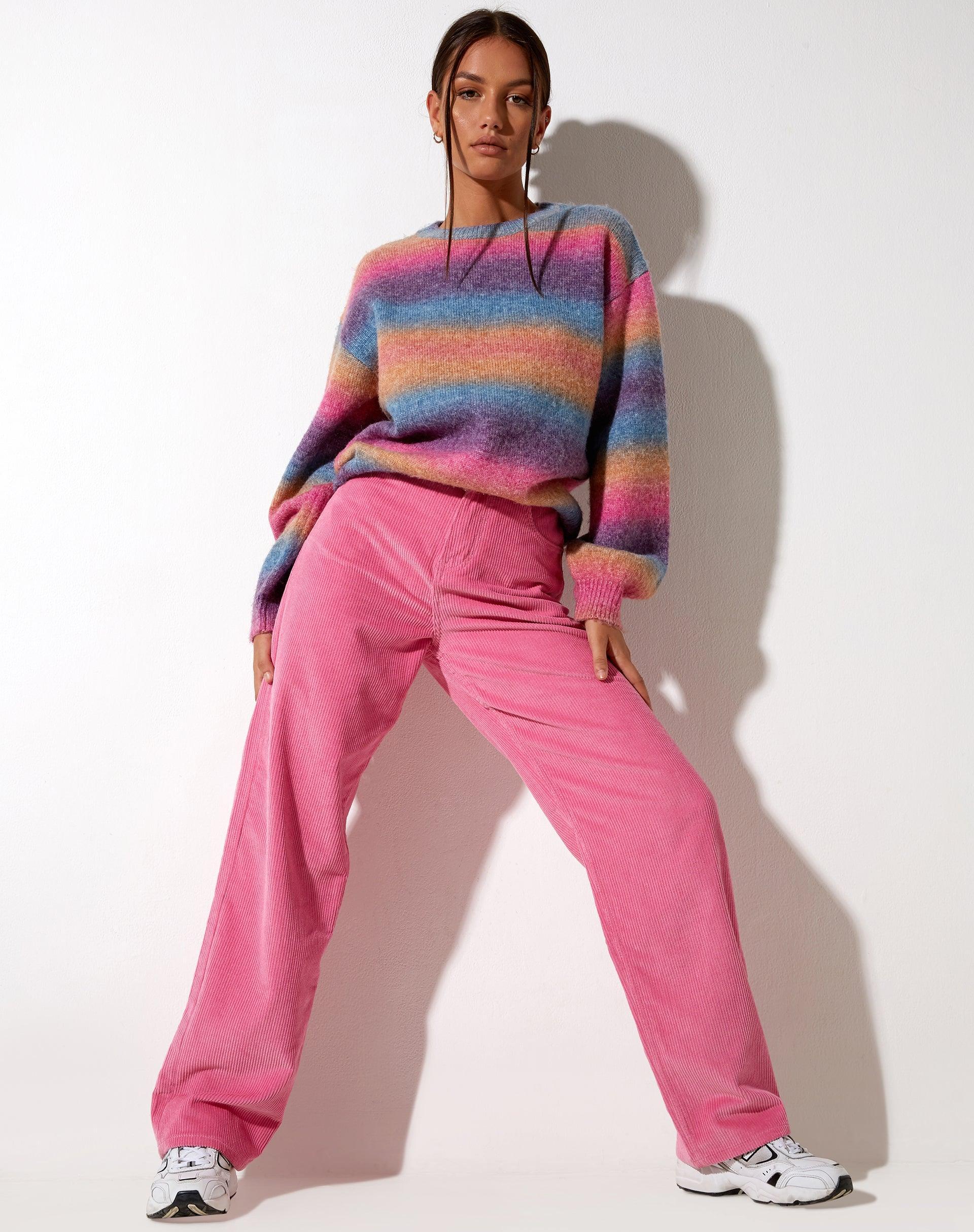 Parallel Trouser in Cord Bubblegum Pink Product Image