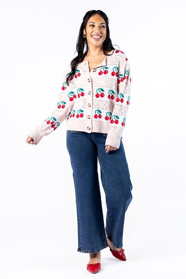 Cherry Happy Blush Cardigan SALE Product Image