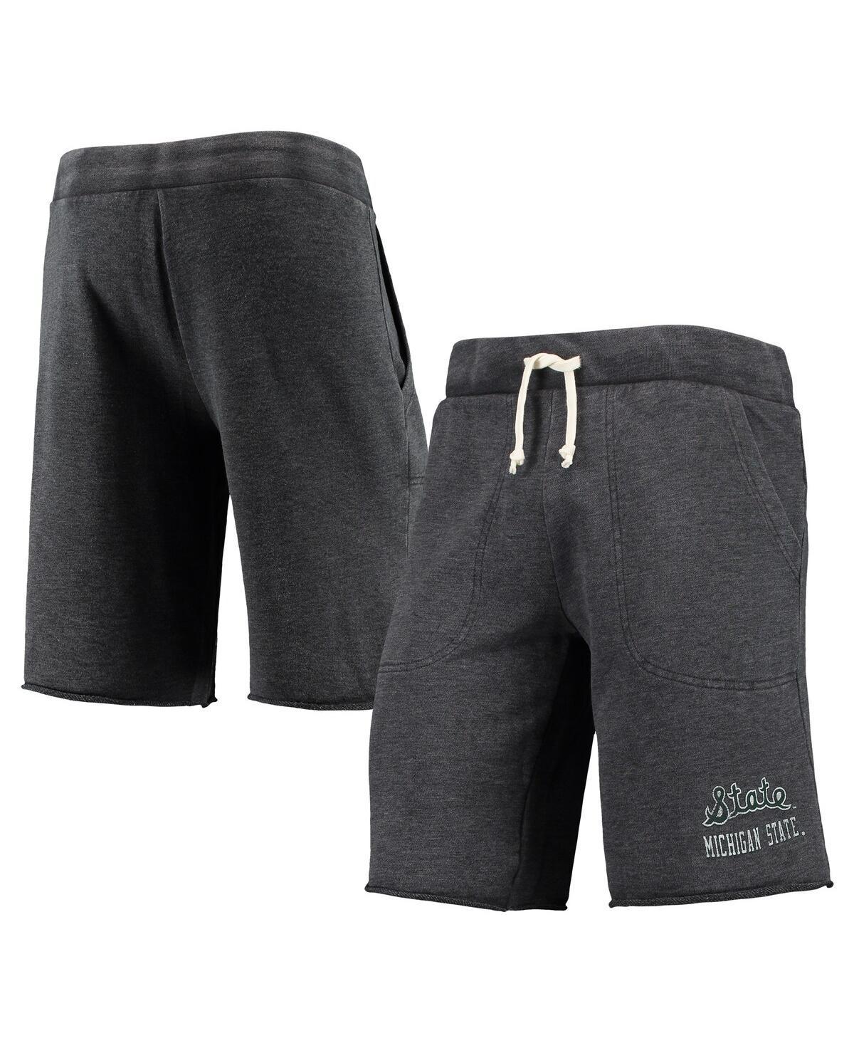Men's Heathered Black Alternative Apparel Michigan State Spartans Victory Lounge Shorts, Size: XL, Charco Product Image