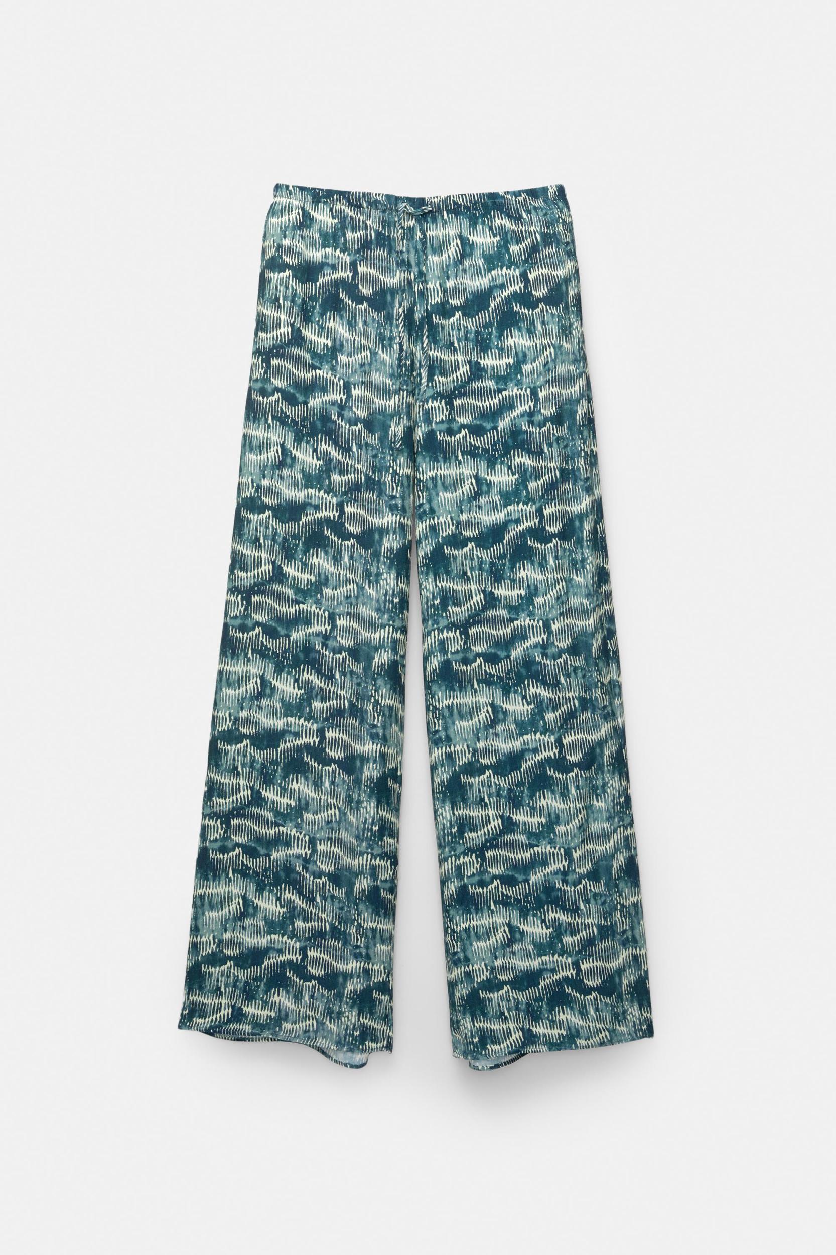 Loose-fitting printed trousers Product Image