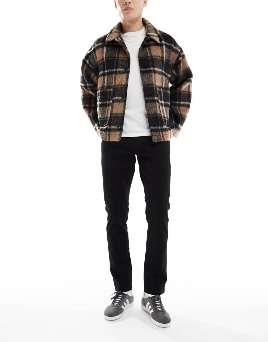 Jack & Jones Intelligence Glenn slim tapered fit jeans in black Product Image