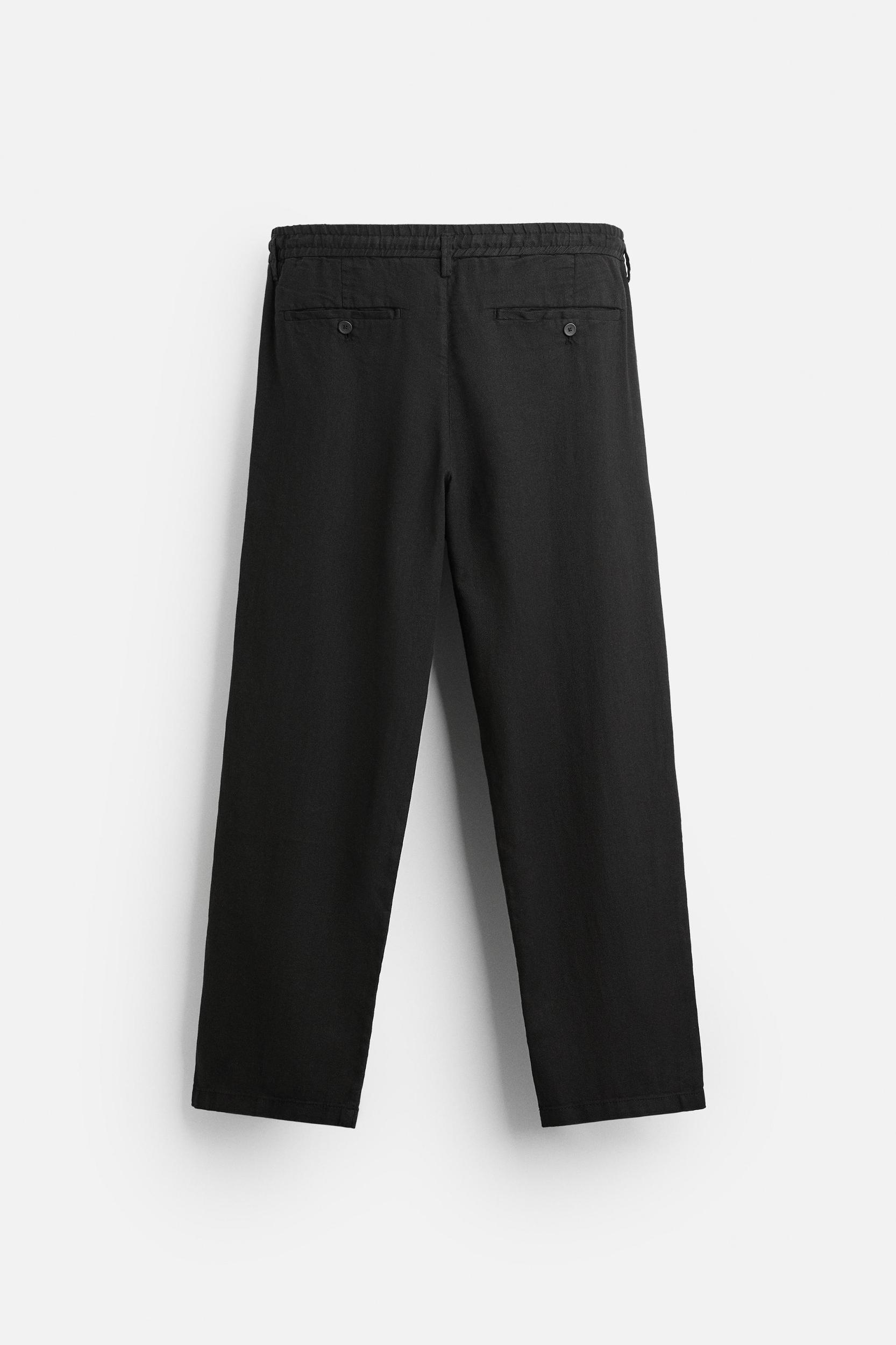 PLEATED COTTON - LINEN PANTS Product Image