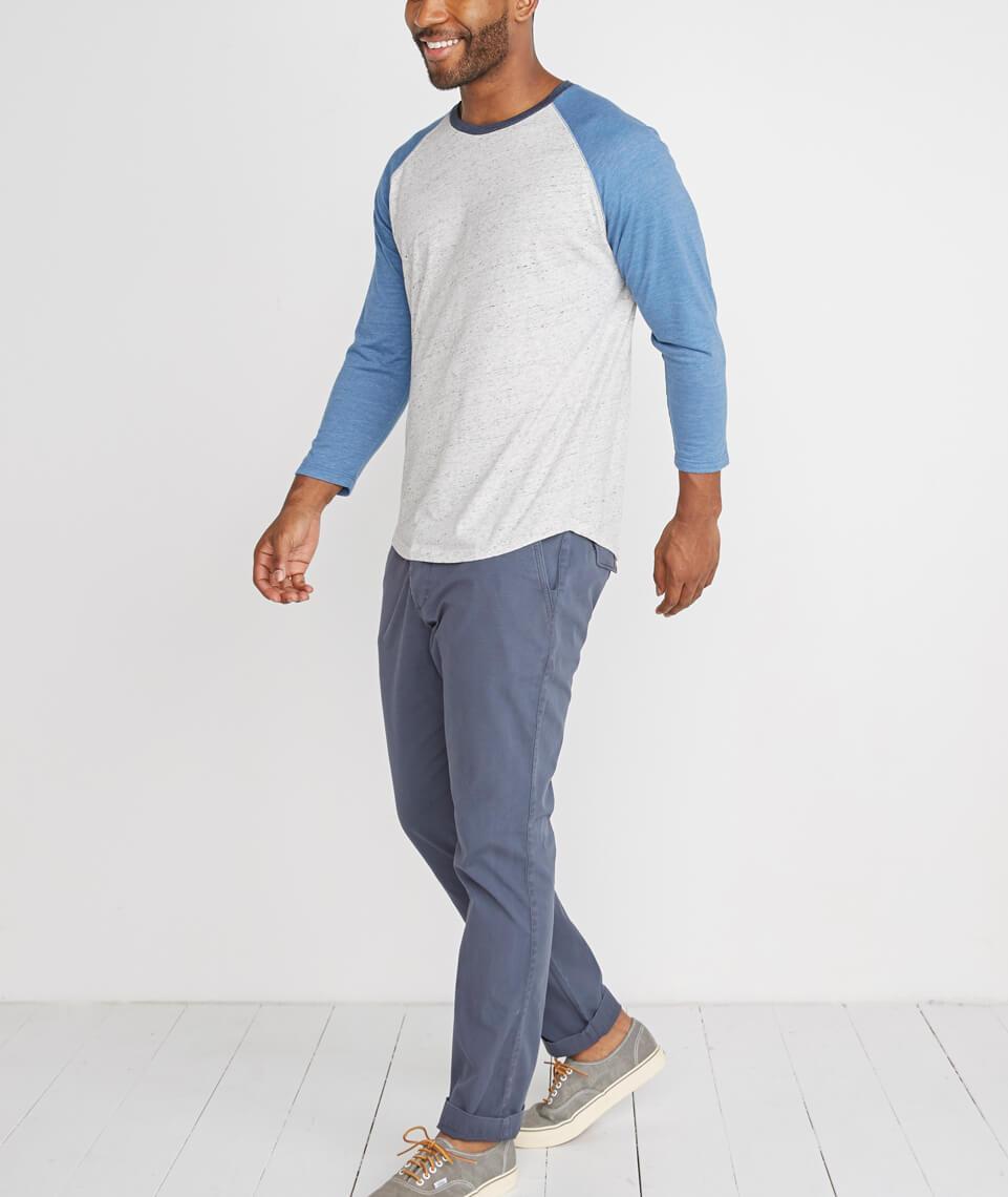 Baseball Raglan in Grey/Navy Product Image