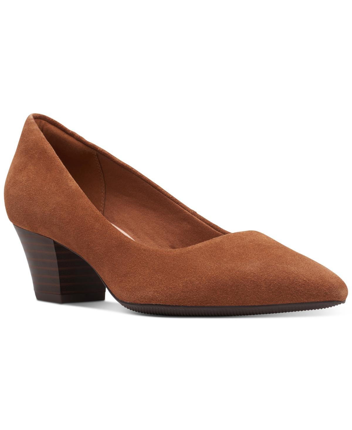 Clarks® Teresa Step Women's Leather Pumps, Size: 7, Black Product Image