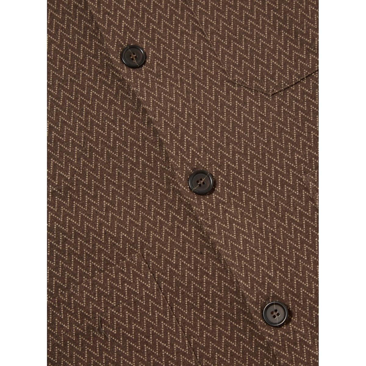Cardigan Brown Cotton Mix Fleece Product Image