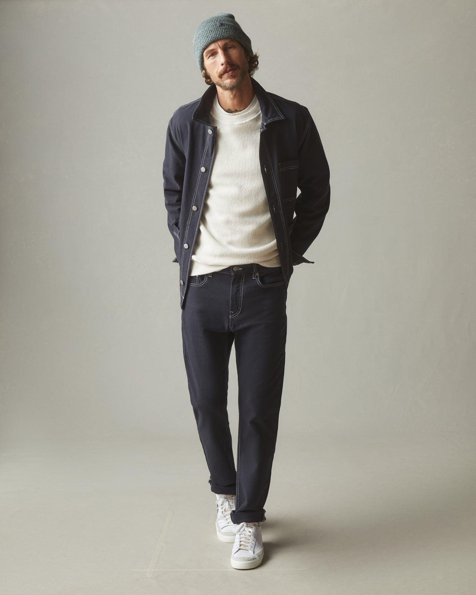 Men's Roughneck Pant Straight Contrast Stitch - Dark Navy Male Product Image