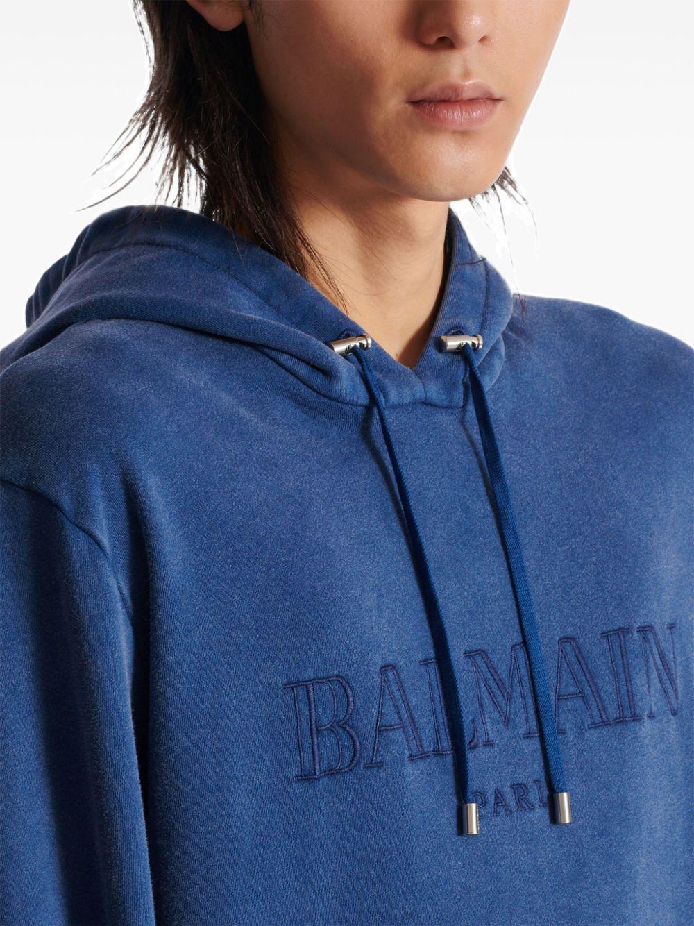 embroidered-logo hoodie Product Image