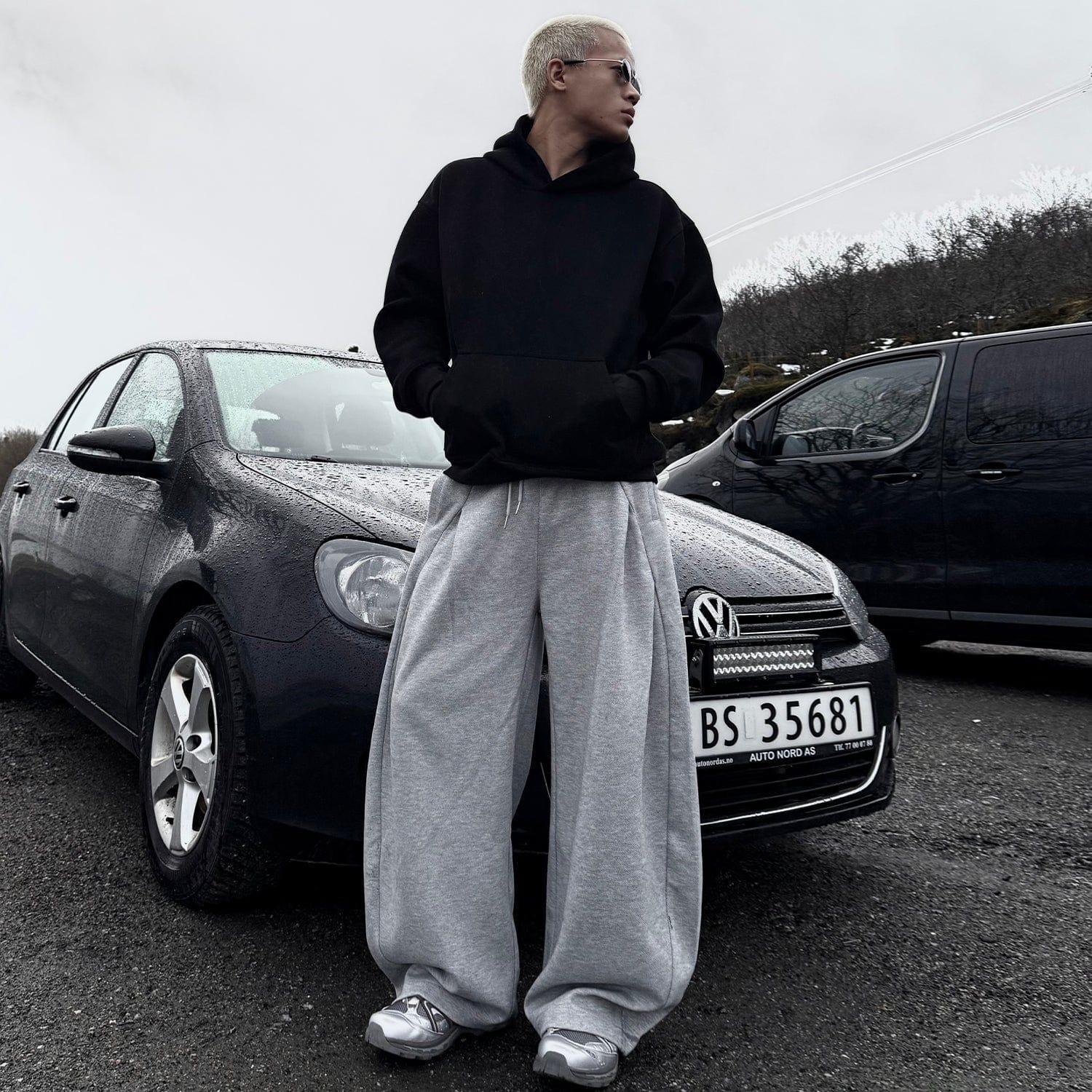 RT No. 12554 GRAY BAGGY SWEATPANTS Product Image