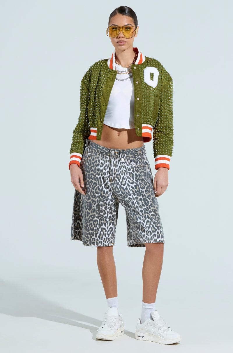 CHILL PILL STUDDED BOMBER Product Image