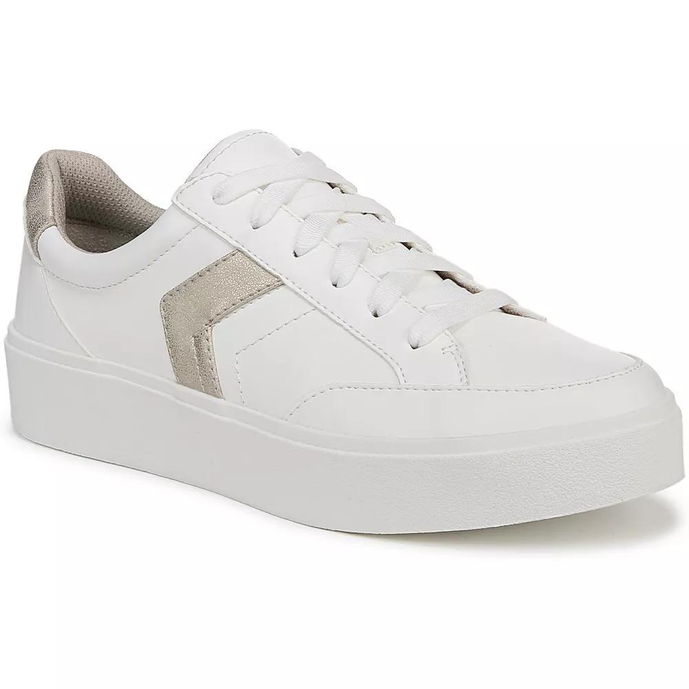 Dr. Scholl's Madison Lace Women's Sneakers, Size: 8 Wide, White Faux Leather Product Image