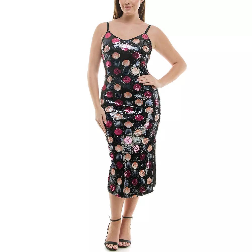 Women's Nicole Miller Sequin Midi Party Dress, Size: 10, Blue Sangria Team Product Image