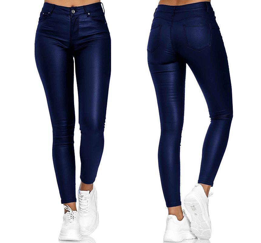 High Rise Faux Leather Skinny Pants Product Image