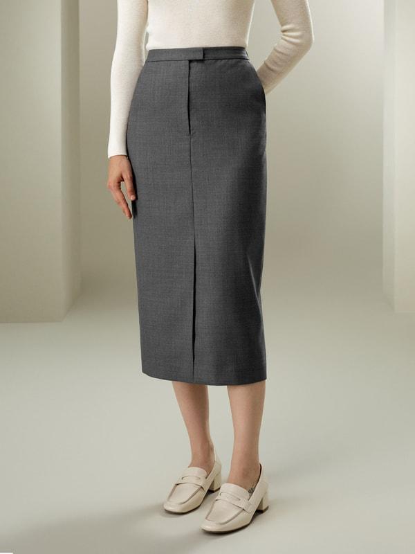 Modern Beauty Silk Wool Pencil Skirt Product Image