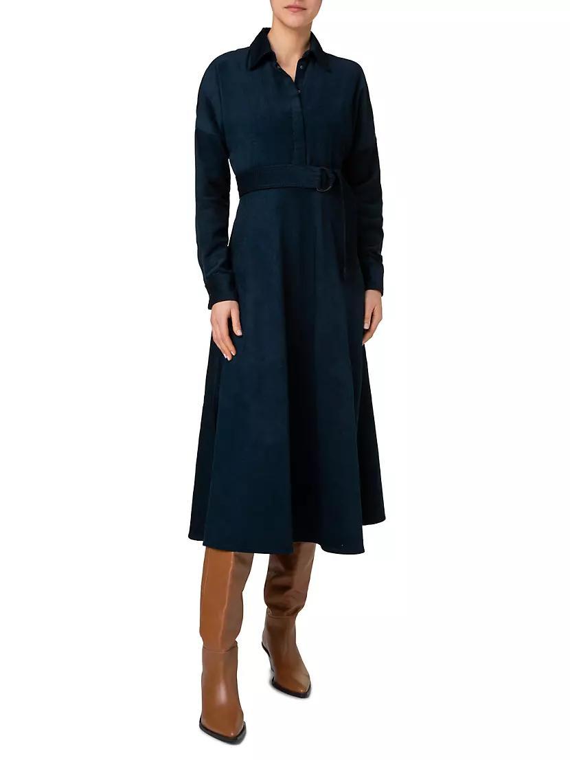 Womens Cotton-Blend Corduroy Midi-Shirtdress Product Image
