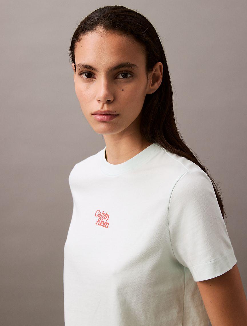 Flocked Logo Graphic Slim T-Shirt Product Image