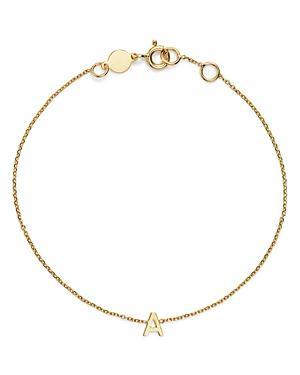 Womens 14K Yellow Gold Initial Charm Bracelet Product Image